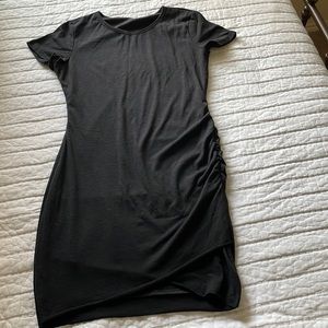 Simple black maternity dress